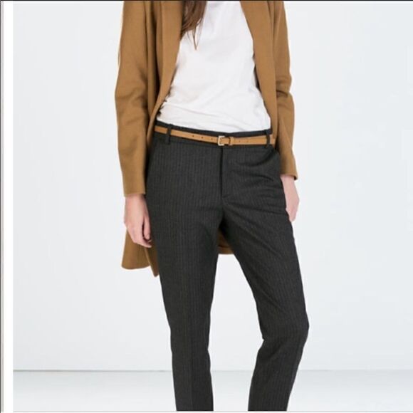 NWOT Zara Herringbone Trousers Sz Small - Picture 1 of 5